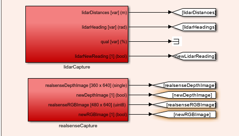 Read Sensors Block - LiDAR and RealSense